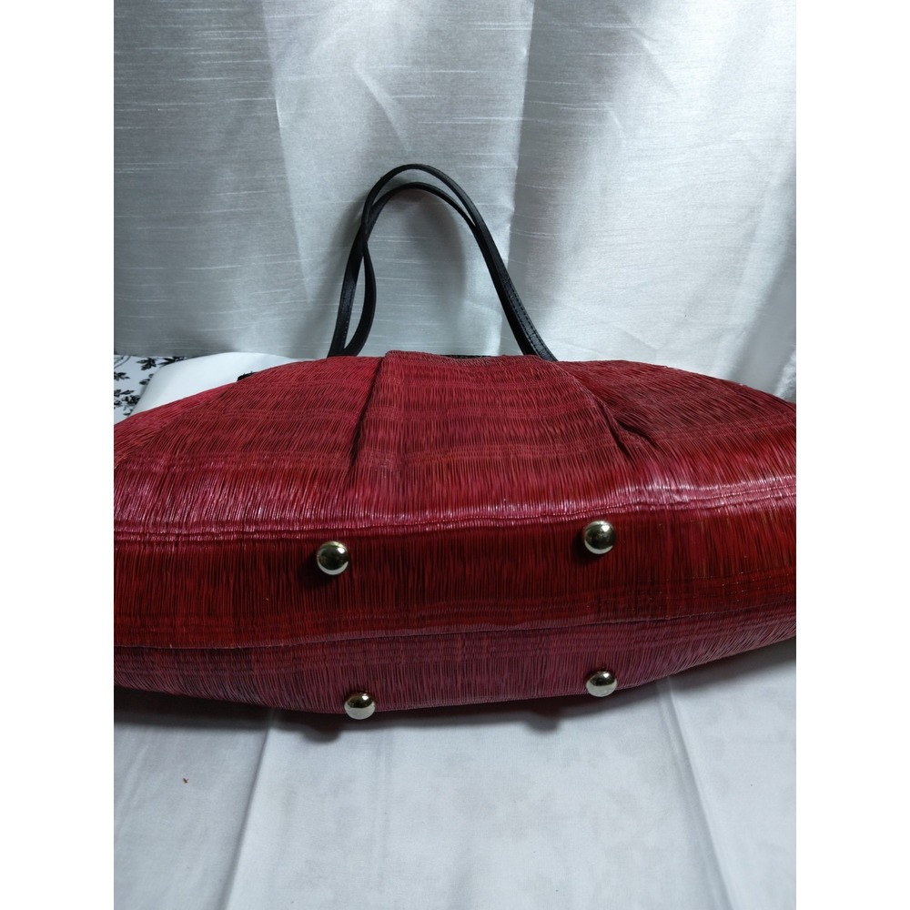 Woven Straw Handbag and crossbody purse With Golden Mother Of Pearl Set - Picture 5 of 15
